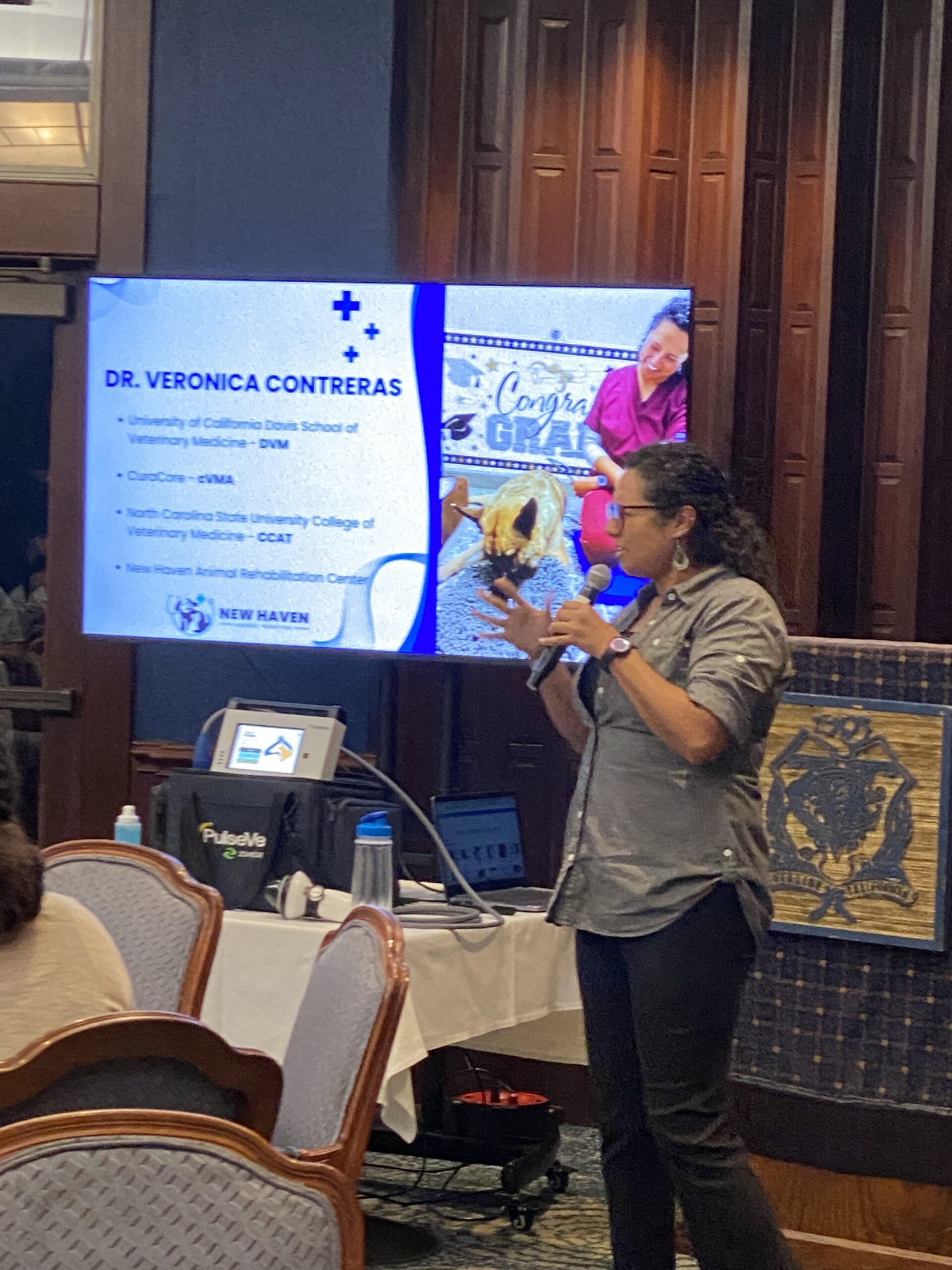 Speaker presenting at a lunch and learn event